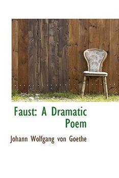 Paperback Faust: A Dramatic Poem Book