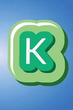 Paperback confetti monogaram notebook letter K: Letter K Initial Monogram Notebook Pretty Confetti Glitter Monogrammed Blank Lined Note Book Writing Pad ... Siz Book