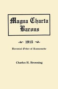 Paperback Magna Charta Barons, 1915. Baronial Order of Runnemede Book