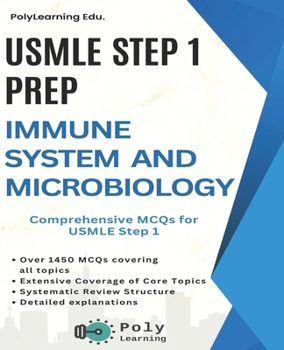 Paperback USMLE Step 1 Prep: Immune System and Microbiology: Comprehensive MCQs for USMLE Step 1 Book