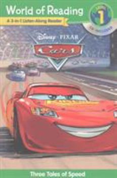 Paperback World of Reading Cars 3-In-1 Listen-Along Reader: 3 Tales of Adventure with CD! [With Audio CD] Book