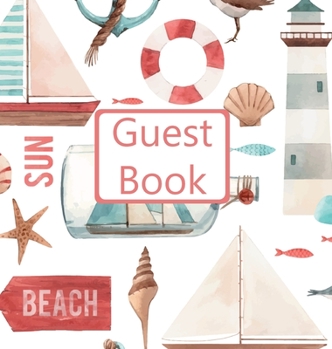 Hardcover Guest Book, Guests Comments, Visitors Book, Vacation Home Guest Book, Beach House Guest Book, Comments Book, Visitor Book, Nautical Guest Book, Holida Book