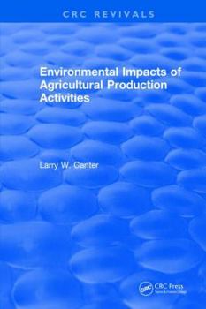Hardcover Environmental Impact of Agricultural Production Activities Book