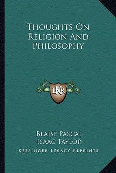Paperback Thoughts On Religion And Philosophy Book