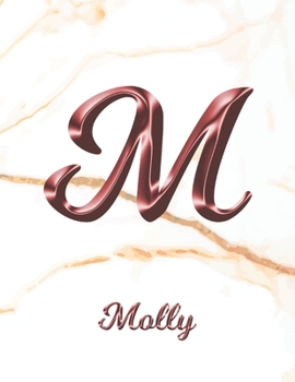 Molly: 1 Year Weekly Planner with Note Pages (12 Months) | White Marble Rose Gold Pink Effect Letter M | 2020 - 2021 | Week Planning | Monthly ... | Plan Each Day, Set Goals & Get Stuff Done