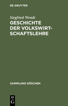 Hardcover Geschichte der Volkswirtschaftslehre [German] Book