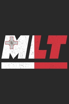 MLT: Malta Notizbuch mit karo 120 Seiten in weiß. Notizheft mit der maltischen Flagge (German Edition)