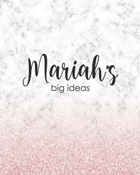 Paperback Mariah's Big Ideas: Personalized Notebook - 8x10 Lined Women's Journal Book