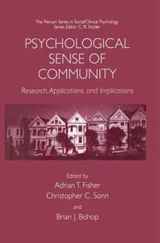 Paperback Psychological Sense of Community: Research, Applications, and Implications Book