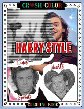Paperback Harry Style Lines Spirals Hearts Coloring Book