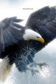 Paperback Notebook: Eagle - 100 pages - 6x9 inch - Composition Book with line and margin - Journal, Log Book, Diary, Creative Writing, Sch Book