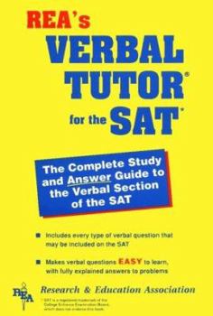 Paperback Sat Verbal Tutor (REA) - The Best Test Prep for the SAT (SAT PSAT ACT (College Admission) Prep) Book