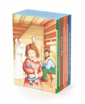Paperback Little House 4-Book Box Set: Little House in the Big Woods, Farmer Boy, Little House on the Prairie, on the Banks of Plum Creek Book