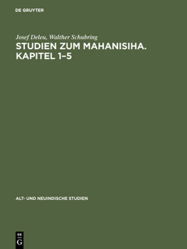 Hardcover Studien Zum Mahanisiha. Kapitel 1-5 [German] Book