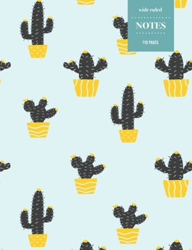 Wide Ruled Notes 110 Pages: Cactus Notebook for Kids, Teens and Students | Succulent Llama Pattern