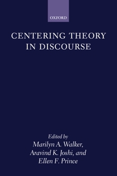 Hardcover Centering Theory in Discourse Book