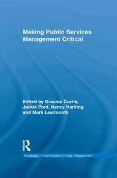 Paperback Making Public Services Management Critical Book