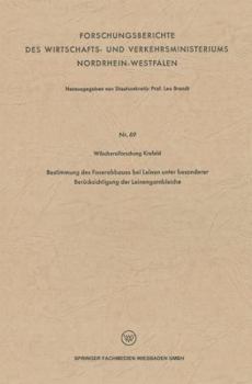 Paperback Bestimmung Des Faserabbaues Bei Leinen Unter Besonderer Berücksichtigung Der Leinengarnbleiche [German] Book
