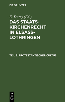 Hardcover Protestantischer Cultus [German] Book