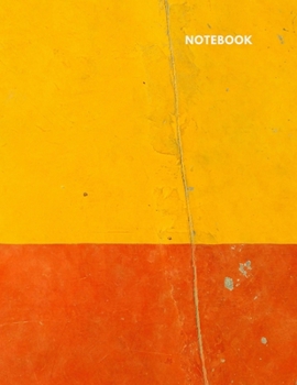 Paperback Notebook: Lined Journal Notebook - Yellow Orange Cracked Wall - 120 pages - Large (8.5 x 11 inches) - College Ruled Book