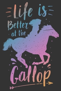 2020 Week To View Dated Planner Diary: 6x9 Inches Paperback Horse Girl Life Is Better At The Gallop