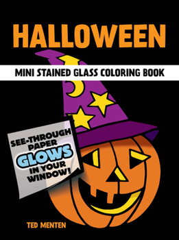 Paperback The Little Halloween Stained Glass Coloring Book
