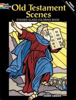 Paperback Old Testament Scenes Stained Glass Coloring Book