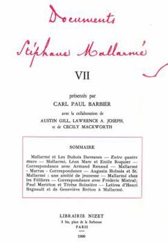 Paperback Documents Stephane Mallarme VII [French] Book