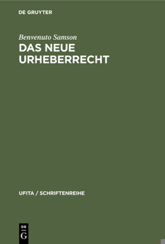 Hardcover Das Neue Urheberrecht [German] Book