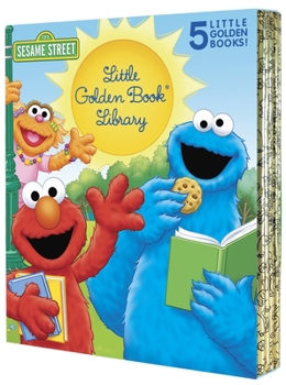 Hardcover Sesame Street Little Golden Book Library 5-Book Boxed Set: My Name Is Elmo; Elmo Loves You; Elmo's Tricky Tongue Twisters; The Monster on the Bus; The Book