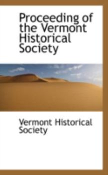 Proceeding of the Vermont Historical Society