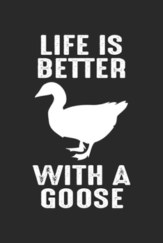 Paperback Life is better with a Goose: Bird Farmer Dot Grid Notebook 6x9 Inches - 120 dotted pages for notes, drawings, formulas - Organizer writing book pla Book