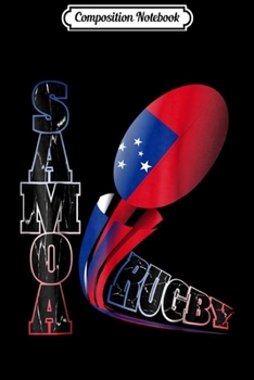Composition Notebook: Samoa Rugby Fan Distressed Marbled Text Graphic  Journal/Notebook Blank Lined Ruled 6x9 100 Pages