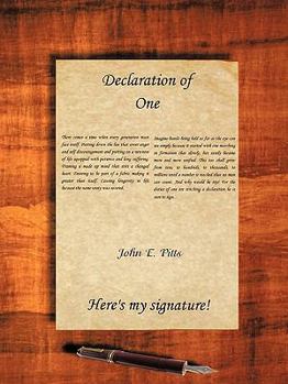 Paperback Declaration of One: Here's My Signature Book