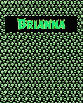 Paperback 120 Page Handwriting Practice Book with Green Alien Cover Brianna: Primary Grades Handwriting Book