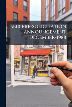 Paperback Sbir Pre-Solicitation Announcement December-1988 Book