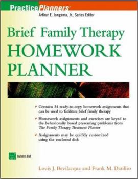 Paperback Brief Family Therapy Homework Planner [With Disk] Book