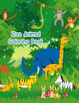 Paperback Zoo Animal Coloring Book: Activity Pages Easy for Girls and Boys Book