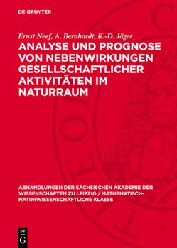 Hardcover Analyse Und Prognose Von Nebenwirkungen Gesellschaftlicher Aktivitäten Im Naturraum [German] Book