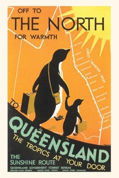 Paperback Vintage Journal Queensland Travel Poster Book