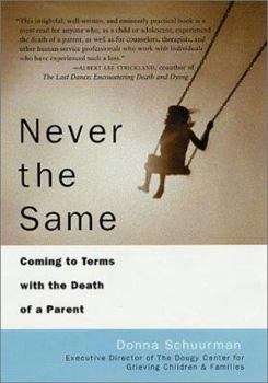 Hardcover Never the Same: Coming to Terms with the Death of a Parent Book