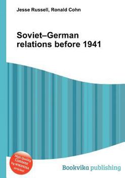 Paperback Soviet-German Relations Before 1941 Book
