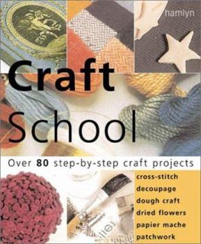 Paperback Craft School: Over 80 Step-by-Step Craft Projects: Cross Stitch * Decoupage * Dough Crafts * Dried Flowers * Papier Mache * Patchwork Book