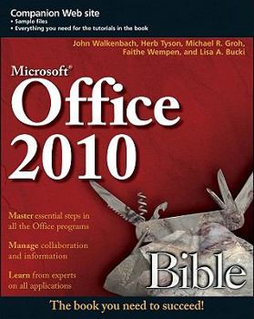 Paperback Microsoft Office 2010 Bible Book