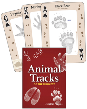 Cards Animal Tracks of the Midwest Playing Cards Book