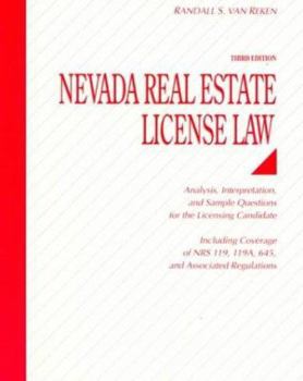 Paperback Nevada Real Estate License Law: Analysis, Interpretation and Sample Questions Book