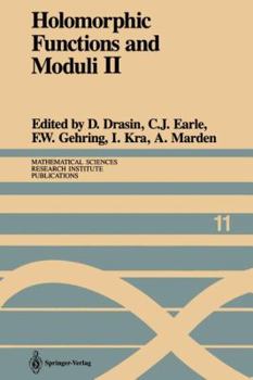 Paperback Holomorphic Functions and Moduli II: Proceedings of a Workshop Held March 13-19, 1986 Book