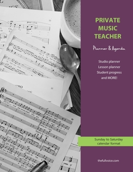 Paperback Private Music Teacher Planner and Agenda Book