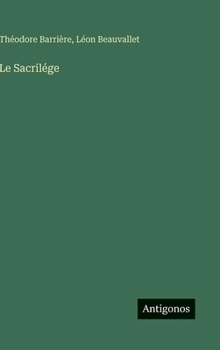 Hardcover Le Sacrilége [French] Book