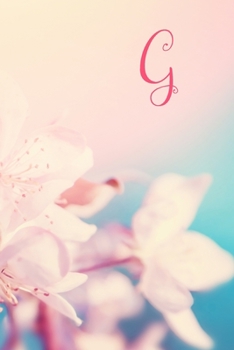 G: Monogram Initial Notebook and diary with pink floral design